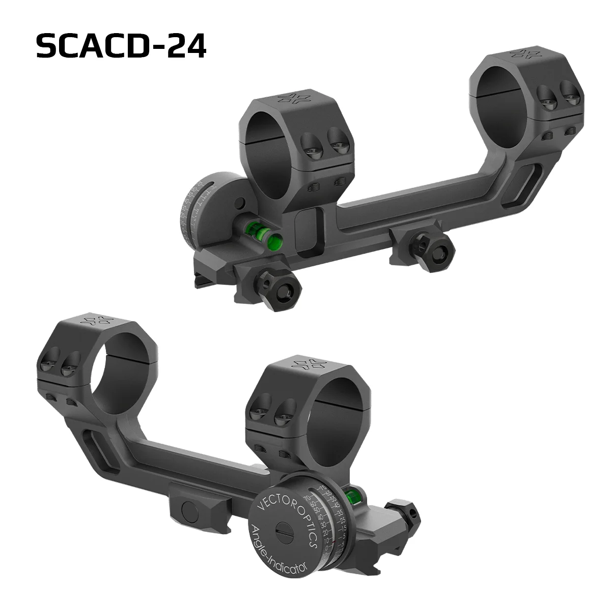 Montura de visor Vector Optics X-ACCU de 30 mm en una sola pieza con soporte cantilever Picatinny/Dovetail ACD con nivel de burbuja de aire e indicador de coseno. - imagen 5