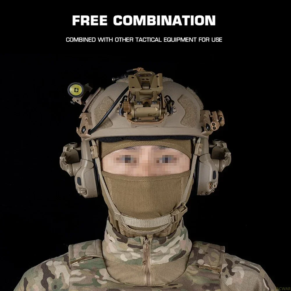 Pasamontañas transpirable de asalto táctico, máscara facial completa, cubierta elástica para la cabeza para Airsoft CS, Motocross, montar, Cosplay, caza - imagen 2