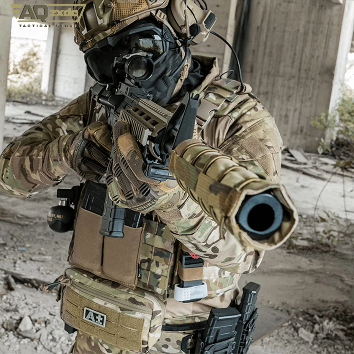 AQzxdc-cubierta táctica para supresor de 8,6 pulgadas, funda protectora para Airsoft, silenciador militar, cubierta de liberación rápida - imagen 3