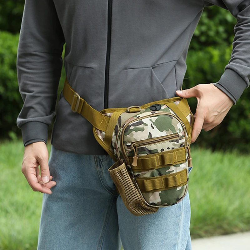 Bolsa de pierna para deportes al aire libre, escalada táctica, senderismo, caza, riñoneras Molle, ciclismo, Camping, senderismo, bolsa cruzada - imagen 3