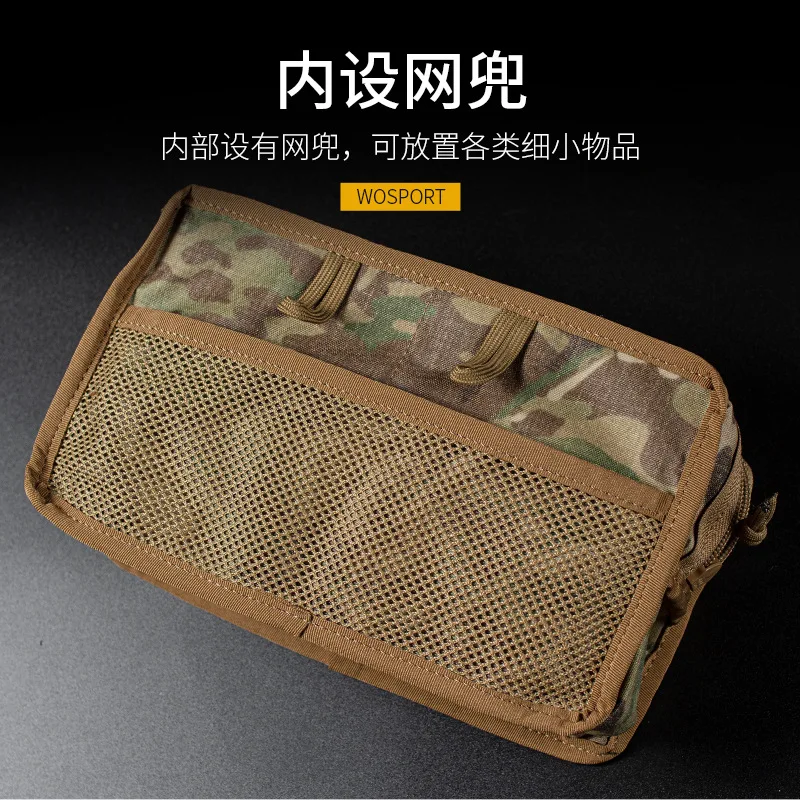 Bolsa de accesorios para chaleco táctico Gp Sub bolsa (ancha) de almacenamiento de malla al aire libre con cremallera miscelánea bolsa funcional organizador de nailon - imagen 3