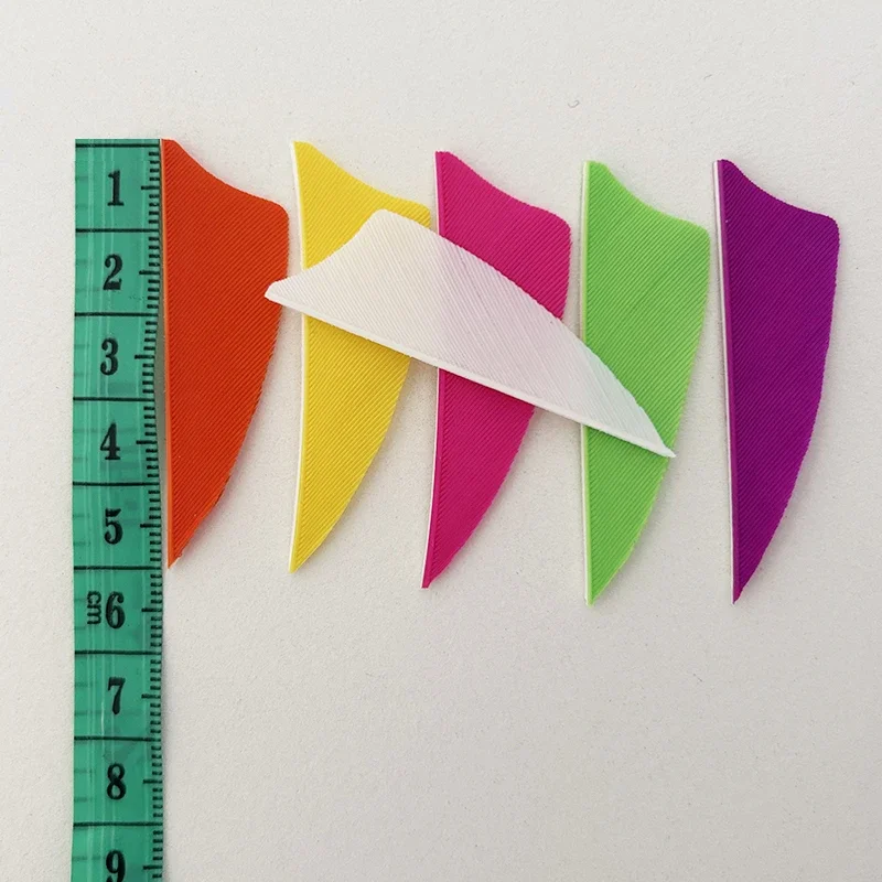 50 Uds. Flecha de plumas de pavo de 2 pulgadas, arco de tiro con arco, Fletches, alas derecha/izquierda, bricolaje para accesorios de arco y flecha - imagen 3