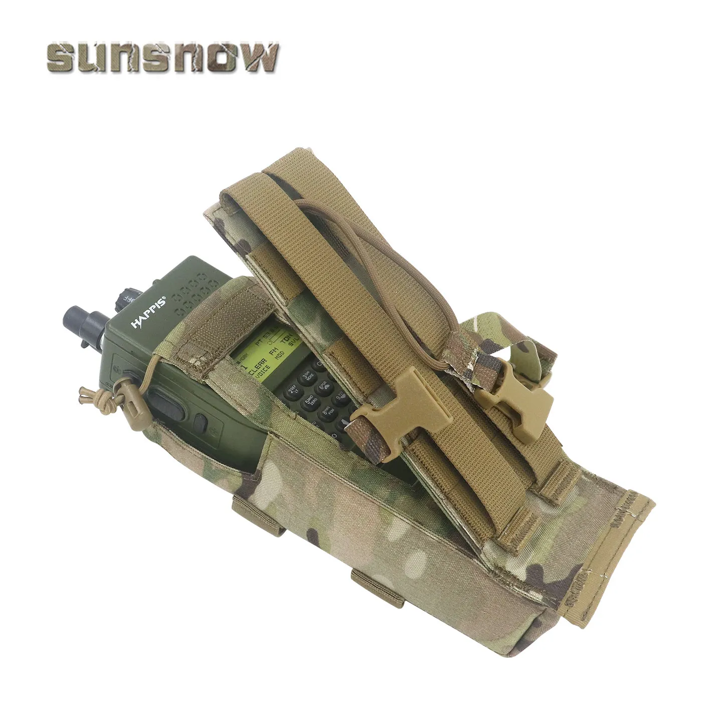 Chaleco táctico MOLLE con bolsa lateral para radio PRC-152 - imagen 4