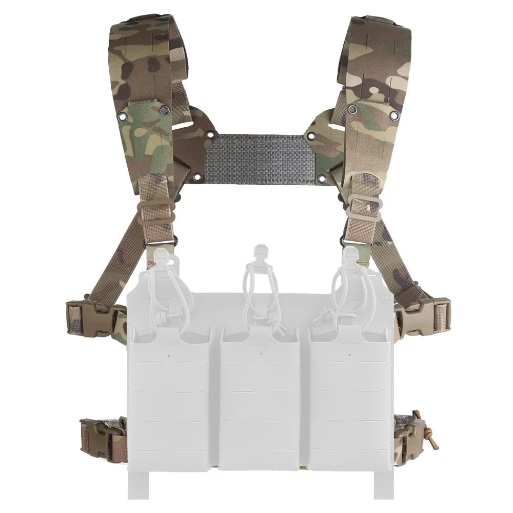 MOLLE-plataforma de pecho Mini V2 tipo H, aparejo de pecho ligero estilo Ferro, chaleco táctico, portador de placa de entrenamiento de asalto, aletas delanteras, adaptador - imagen 5