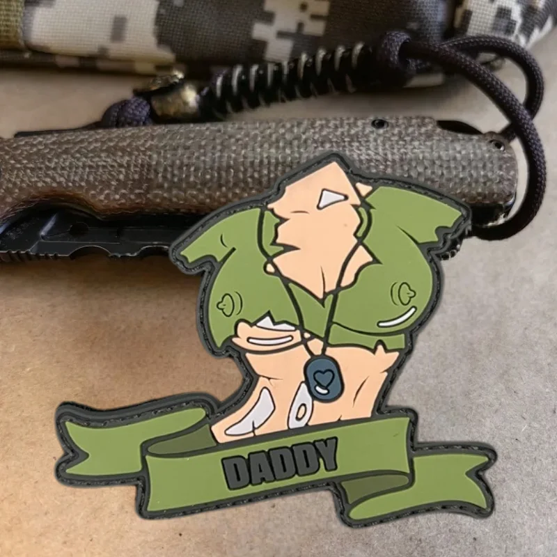 Parche de PVC 3D de Chica de Anime, chaleco táctico, sombreros con gancho y bucle, insignia de moral, mochila, pegatinas decorativas, parches para brazalete para ropa - imagen 4