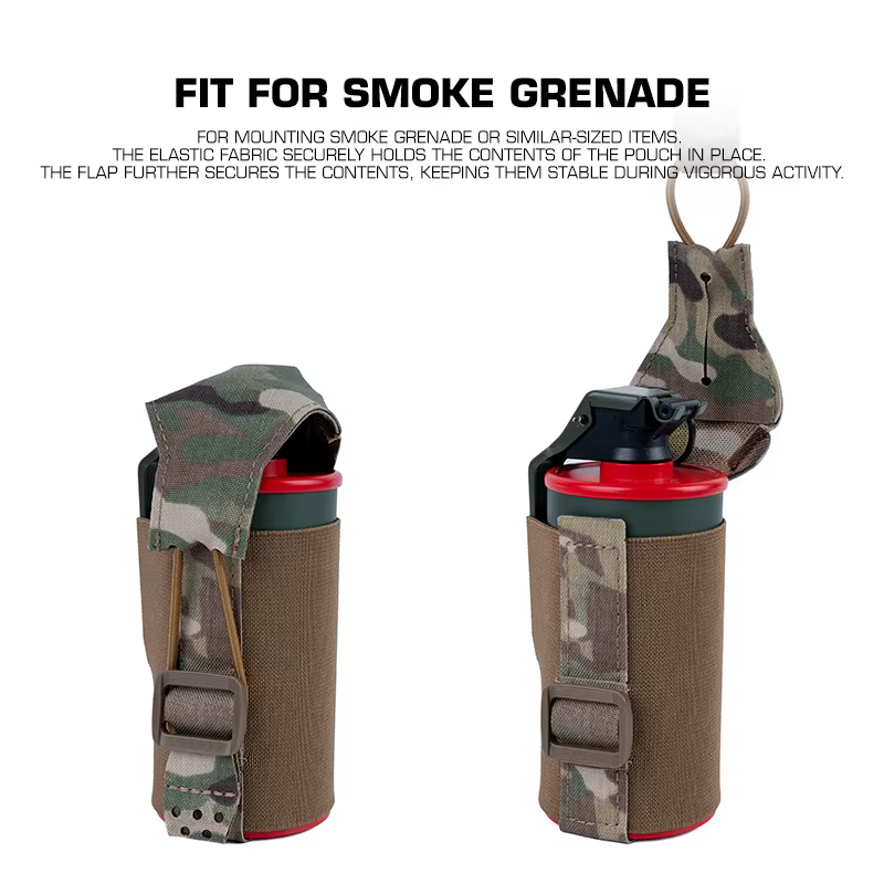 Bolsa táctica portagranadas humo MOLLE multiusos para outdoor y airsoft - imagen 2
