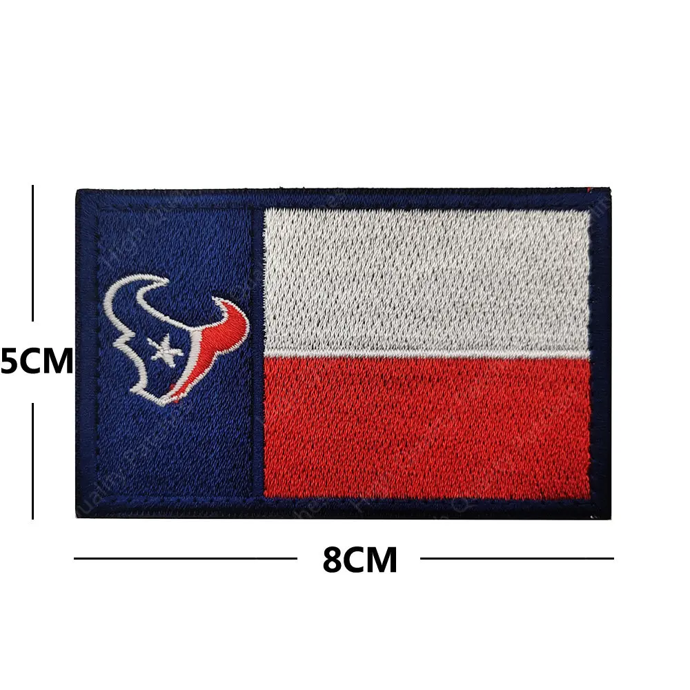 Parches bordados de la bandera del Estado de Texas, no desorden con el mapa médico de Texas, parche militar táctico, insignias bordadas de calavera, costura - imagen 5