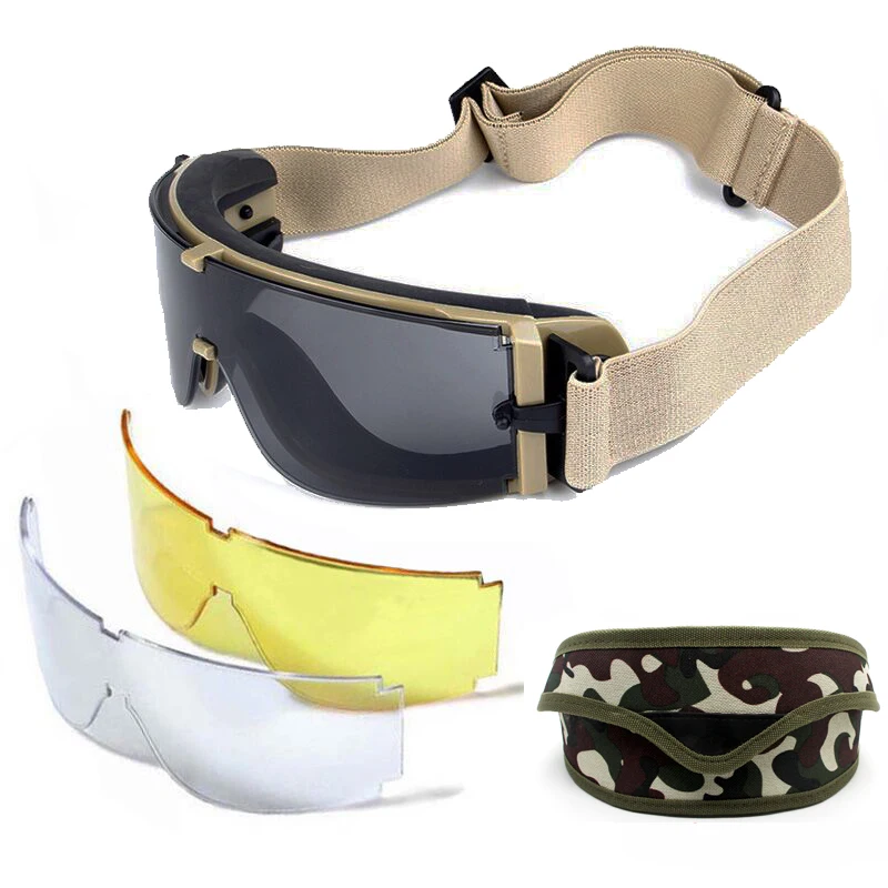 Gafas protectoras de seguridad para tiro Airsoft al aire libre para hombre, gafas tácticas USMC X800 para caza - imagen 3