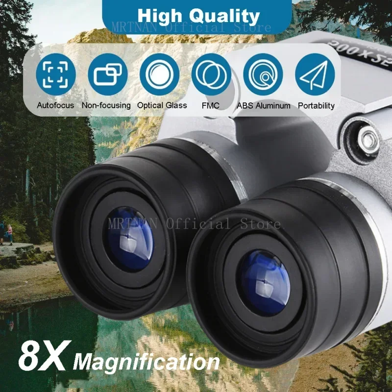 Binoculares portátiles de largo alcance para caza, telescopio plegable potente de 500x25 con Zoom Hd de 5000M/50000M, Ideal para deportes al aire libre y Camping - imagen 4