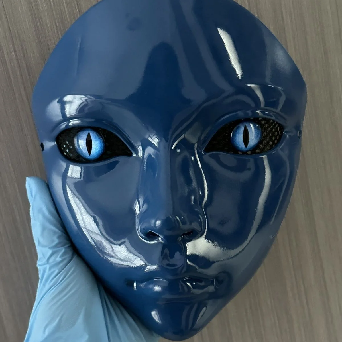 Máscara facial completa artesanal para fiesta, disfraz de película, accesorio de mascarada, Halloween, Navidad, ajustable - imagen 3