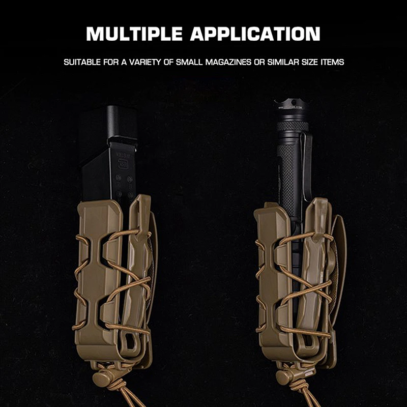 Bolsa táctica de un solo cartucho para Glock 17 19/M9 Beretta/SIG 226/229/1911, con cuerda elástica, 9mm/45acp - imagen 5