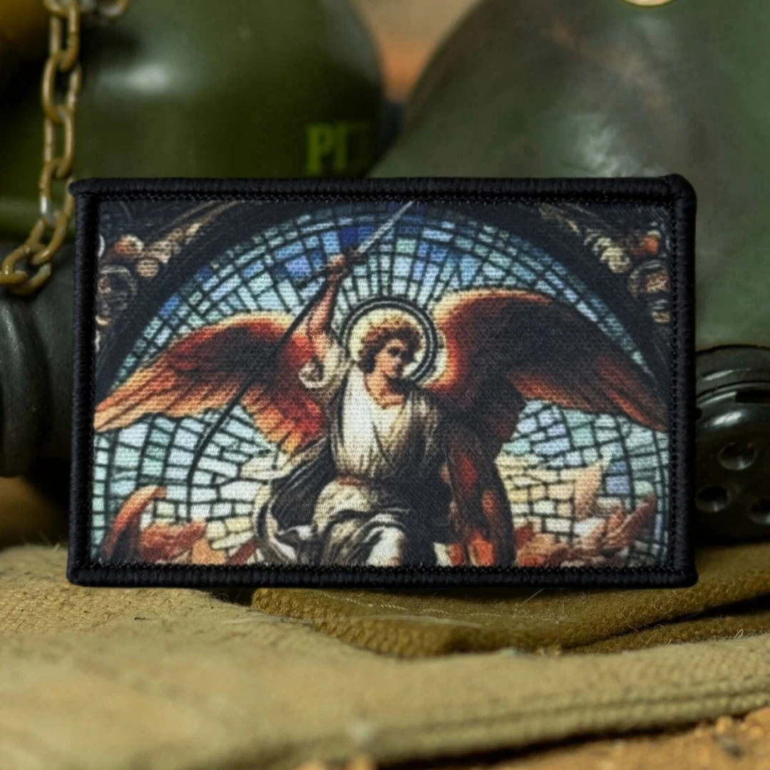 Parche táctico Michael Arcángel Morale, parches de gancho y bucle impresos para ropa, pegatina para mochila militar - imagen 5