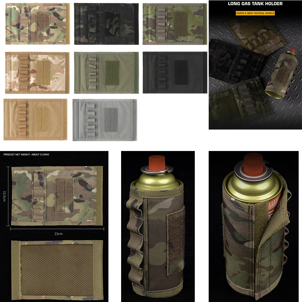 NUEVOS deportes al aire libre caza senderismo, fundas largas multicolores de alta calidad para bombones de gas, juegos tácticos soporte largo para tanque de gas