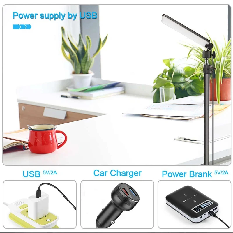 Lámpara de luz LED para Selfie, accesorio de fotografía portátil con soporte de trípode para pícnic al aire libre, barbacoa, telescópica ajustable - imagen 2