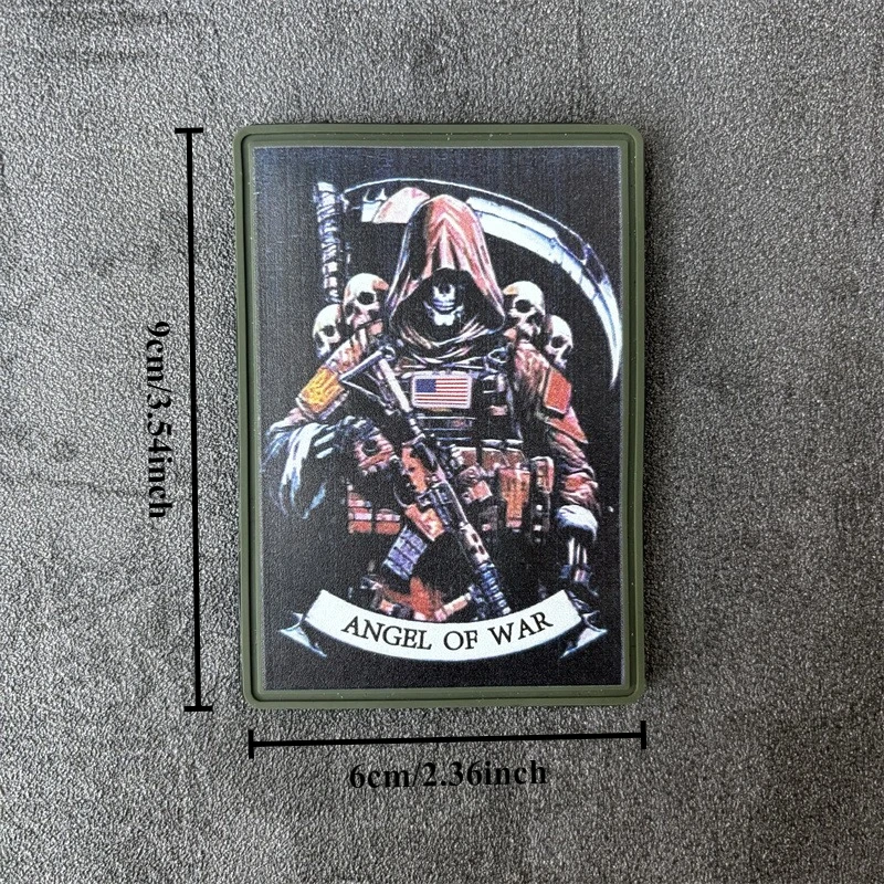 Parche táctico Ace of Spades, insignia de moral militar, brazalete con estampado de calavera, parches de gancho, ropa, mochila, pegatina decorativa - imagen 3