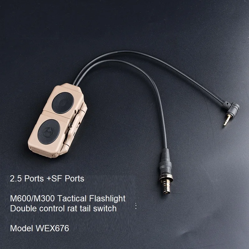 WADSN-linterna táctica Sf de doble Control, interruptor de Control de cable de cola de rata, PEQ-15/WMX200/M3XM600 - imagen 2