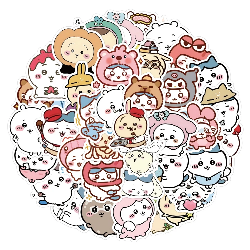 Chiikawa pegatinas tácticas para equipaje, portátil y cuadernos - imagen 3