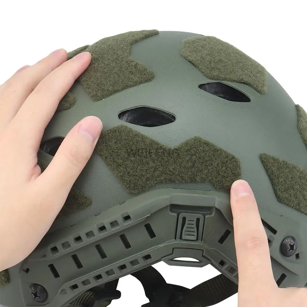 11 unids/set casco táctico pegatina mágica parches de casco rápido de corte alto sujetador de gancho y bucle accesorios de caza pegajosos - imagen 5