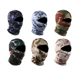 Máscara táctica fina y de secado rápido con estampado de camuflaje Unisex para exteriores, pasamontañas, polaina para el cuello, cubierta para todo el rostro, equipo para acampar y hacer senderismo