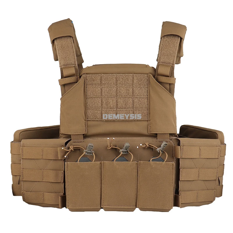 Chaleco táctico con bolsas triples para revistas, chaleco de combate para tiro Airsoft de liberación rápida, chalecos portadores de placa CS para caza - imagen 2