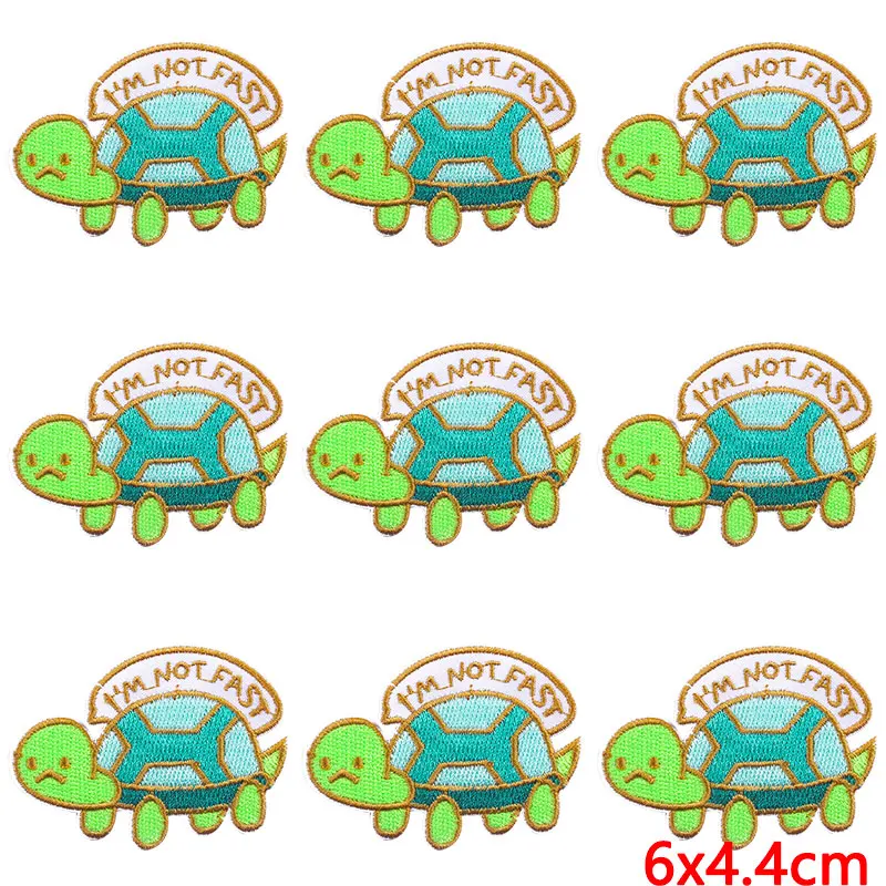 10 unids/lote lindo parche de animales parches para planchar para ropa parches bordados de dibujos animados en ropa parches de rayas con insignias de hierro - imagen 4