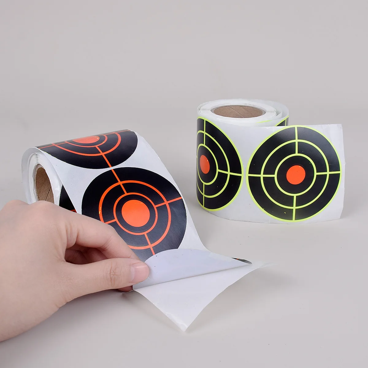 Amarillo 100 Uds. Pegatina autoadhesiva táctica para objetivo de tiro 7,6 cm salpicaduras reactivas práctica entrenamiento pegatinas de caza - imagen 3