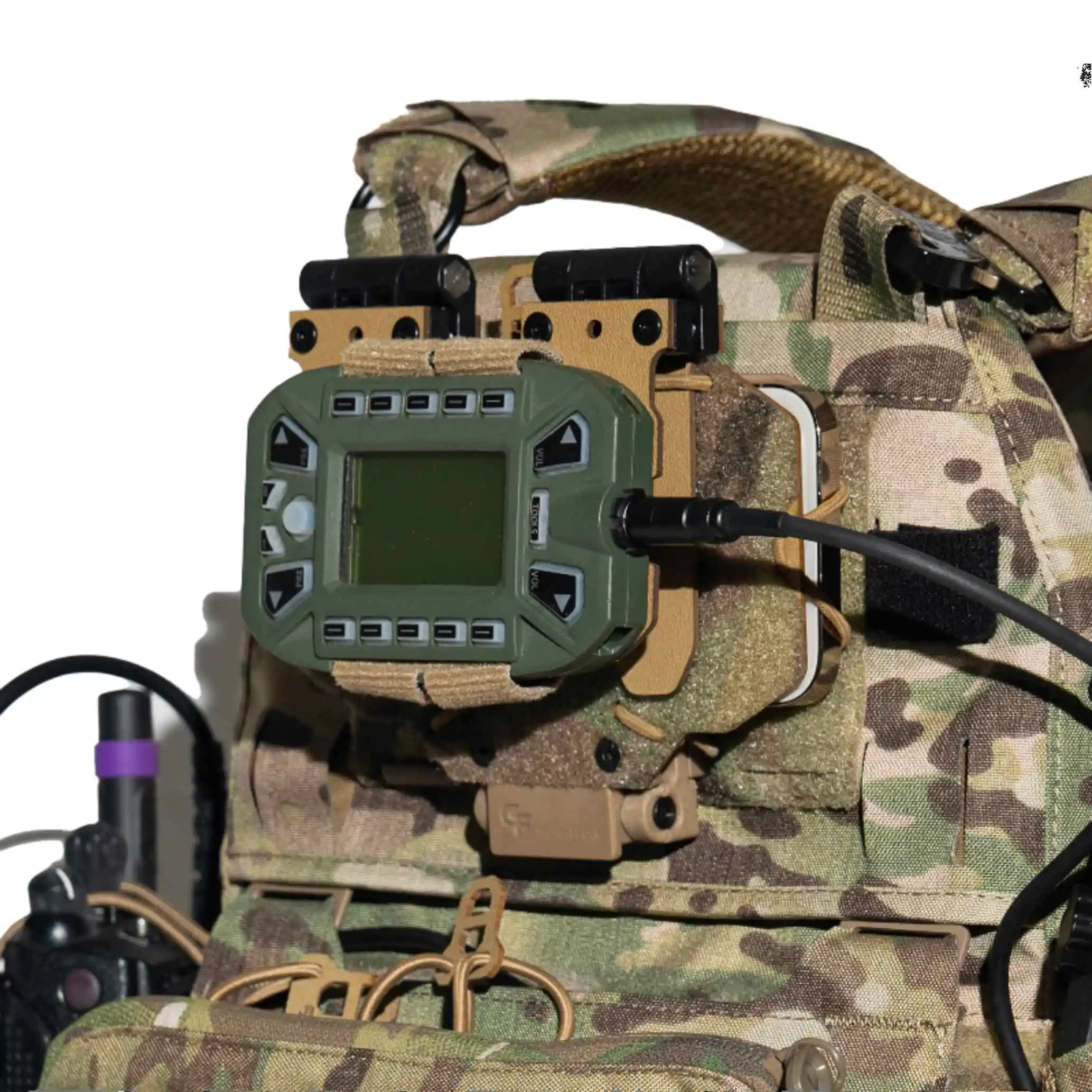 Chaleco táctico, accesorio para el pecho, tablero de navegación plegable para teléfono móvil, walkie-talkie de mano KDU - imagen 2