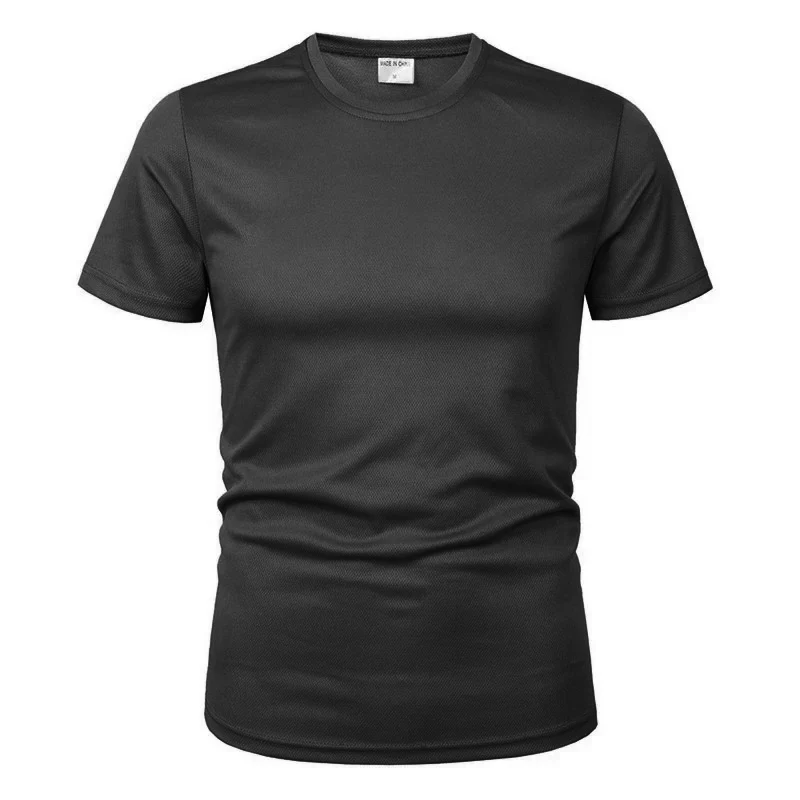Ropa de marca MEGE, camiseta táctica para hombre, camisa sólida con cuello redondo, camisa informal transpirable de manga corta de secado rápido - imagen 3