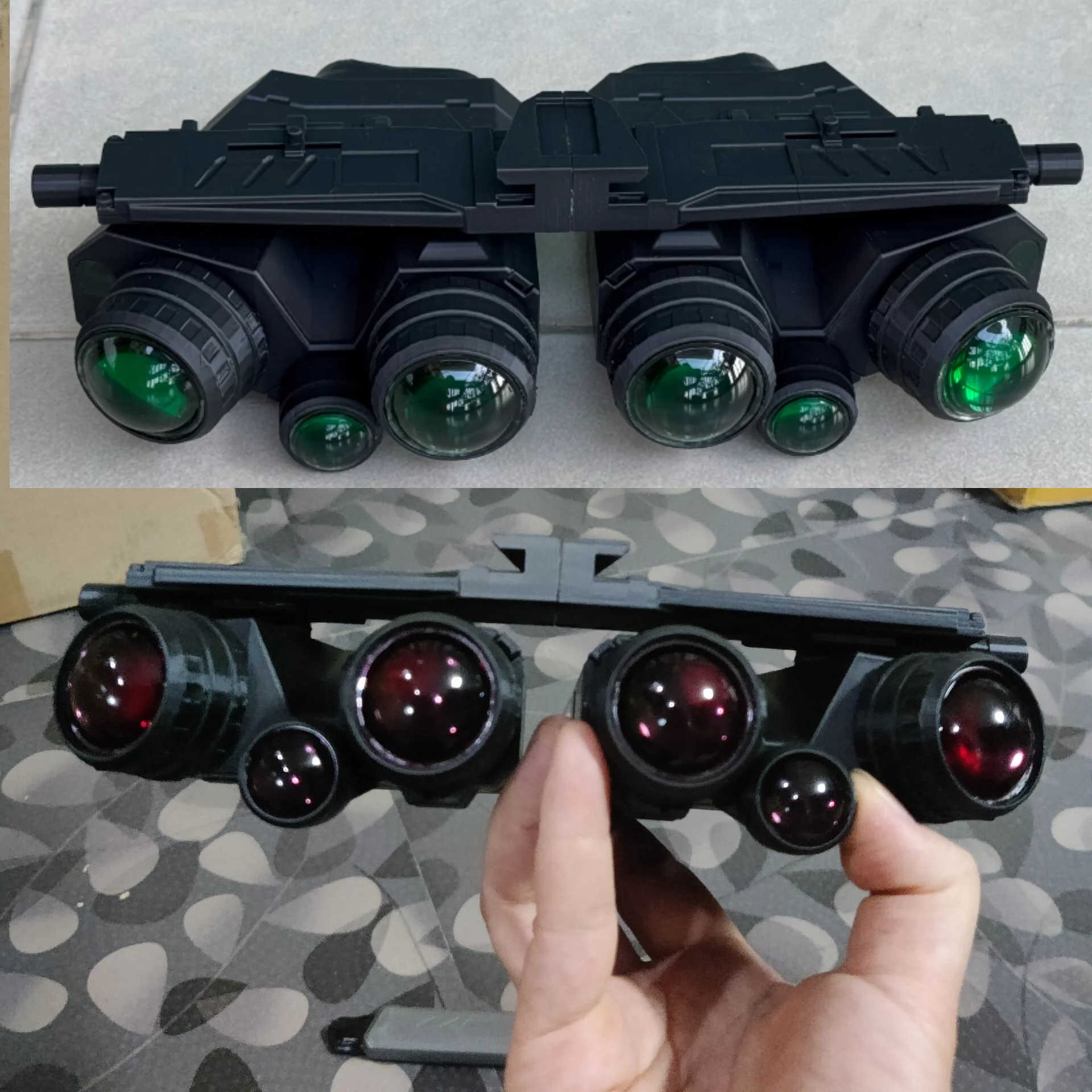 Modelo de impresión 3D de paintball de caza, dispositivo de visión nocturna de seis ojos GPNVG, versión no funcional, accesorios de Cosplay