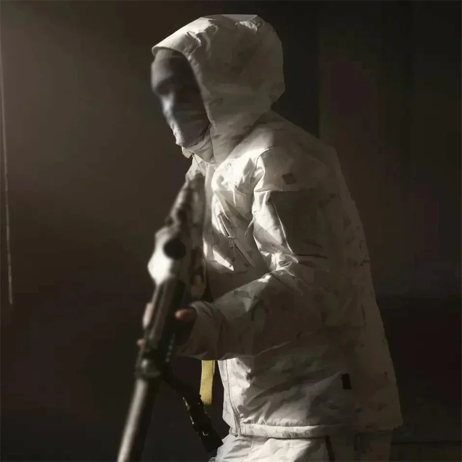 Chaqueta de algodón con capucha táctica gruesa para invierno 4,0, Parkas cálidas impermeables a prueba de viento, ropa de camuflaje para caza y montañismo - imagen 5