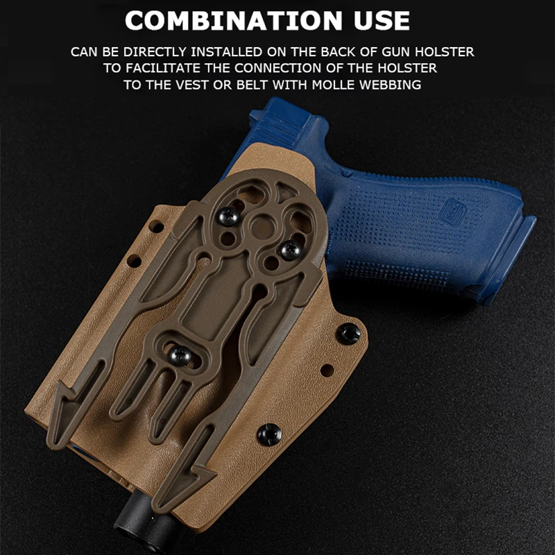 Adaptador de funda táctica QLS 19 22 Kit de sistema de bloqueo rápido con placa de liberación rápida MOLLE accesorios de pistola de plataforma de funda - imagen 5