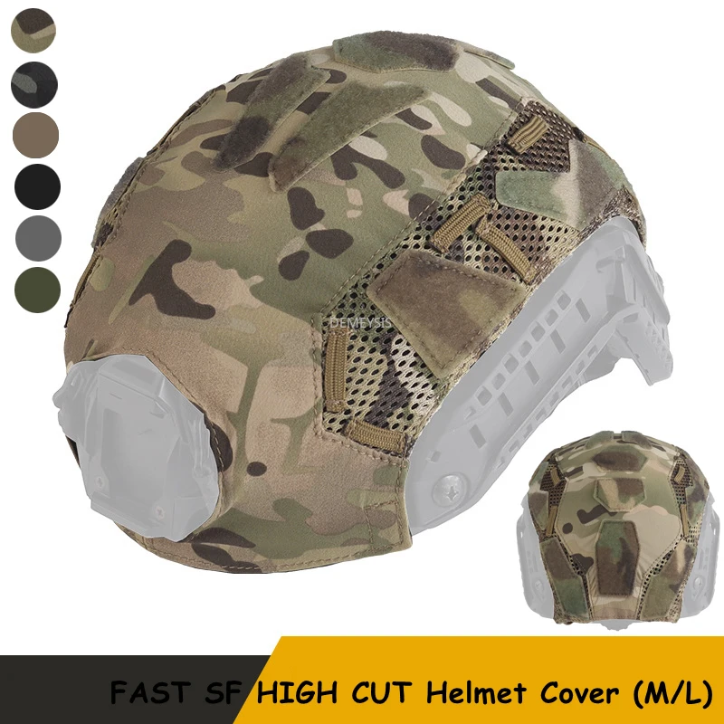 FAST SF-funda para casco de corte alto, ligera, para tiro al aire libre, caza, casco táctico, cubierta de camuflaje, cascos deportivos de combate, paños