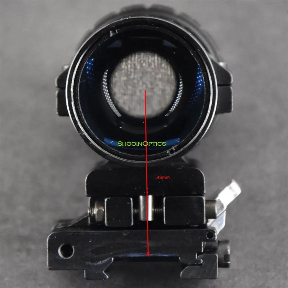 Shooin Optics Red Dot con lupa 3x-5x y montura liberación rápida - imagen 5