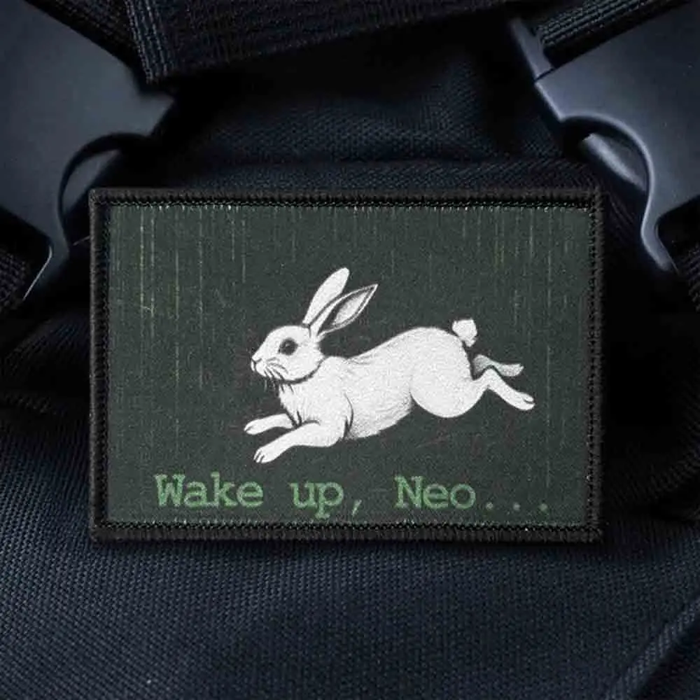 Wake Up Neo parche táctico conejo Matrix con velcro