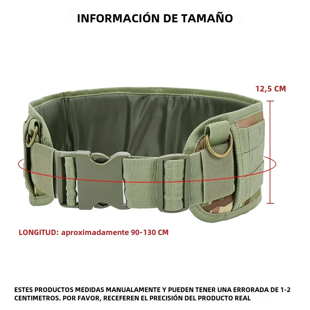 Cinturón Molle para hombre, cinturón exterior táctico acolchado CS, equipo multiusos, cinturones anchos, accesorios de ropa de caza - imagen 3