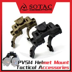 SOTAC-GEAR Dual PVS-14 visión nocturna J brazo montaje casco Kit de montaje táctico NVG puente de Metal montaje Binocular adaptador Accesorios