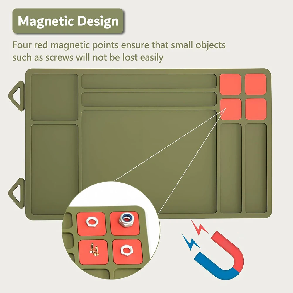 Estera de limpieza de pistola táctica, estera de mantenimiento de limpieza de escopeta de Rifle, almohadilla de limpieza de pistola de goma magnética, estera protectora de banco de trabajo - imagen 4
