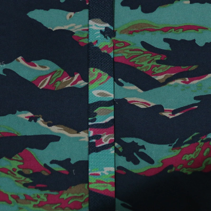 Mochila con correas de camuflaje con estampado de tigre para exteriores, correa para el hombro, chaleco táctico, tira de tela Molle DIY - imagen 2