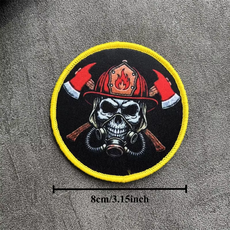 Parche táctico bombero impreso con velcro para mochila y ropa - imagen 5