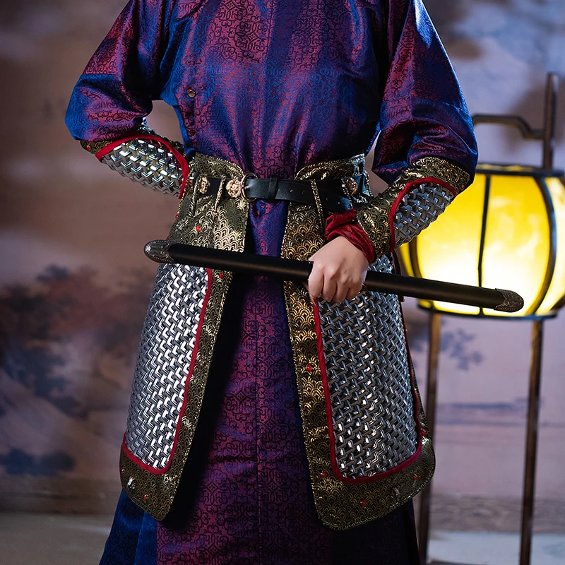 Jiaqushan Wen Jia Pian Armor Arm/falda de armadura se puede combinar con Hanfu Flying Fish Dress, bata de cuello redondo - imagen 5