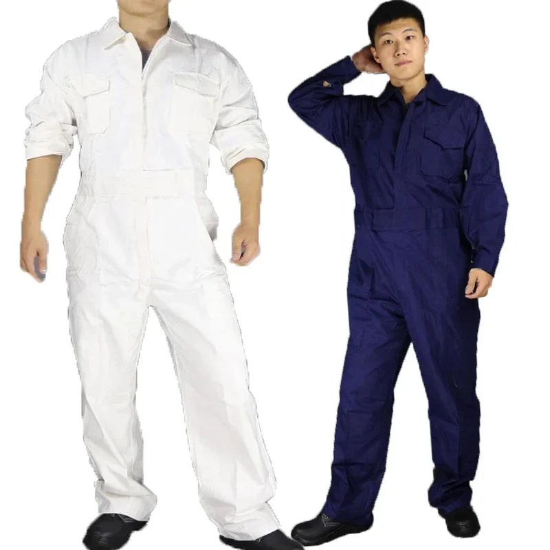 Mono de algodón 100% para trabajadores, ropa de trabajo mecánica, Pelele de talla grande, disfraz de uniforme para hombre y mujer - imagen 4
