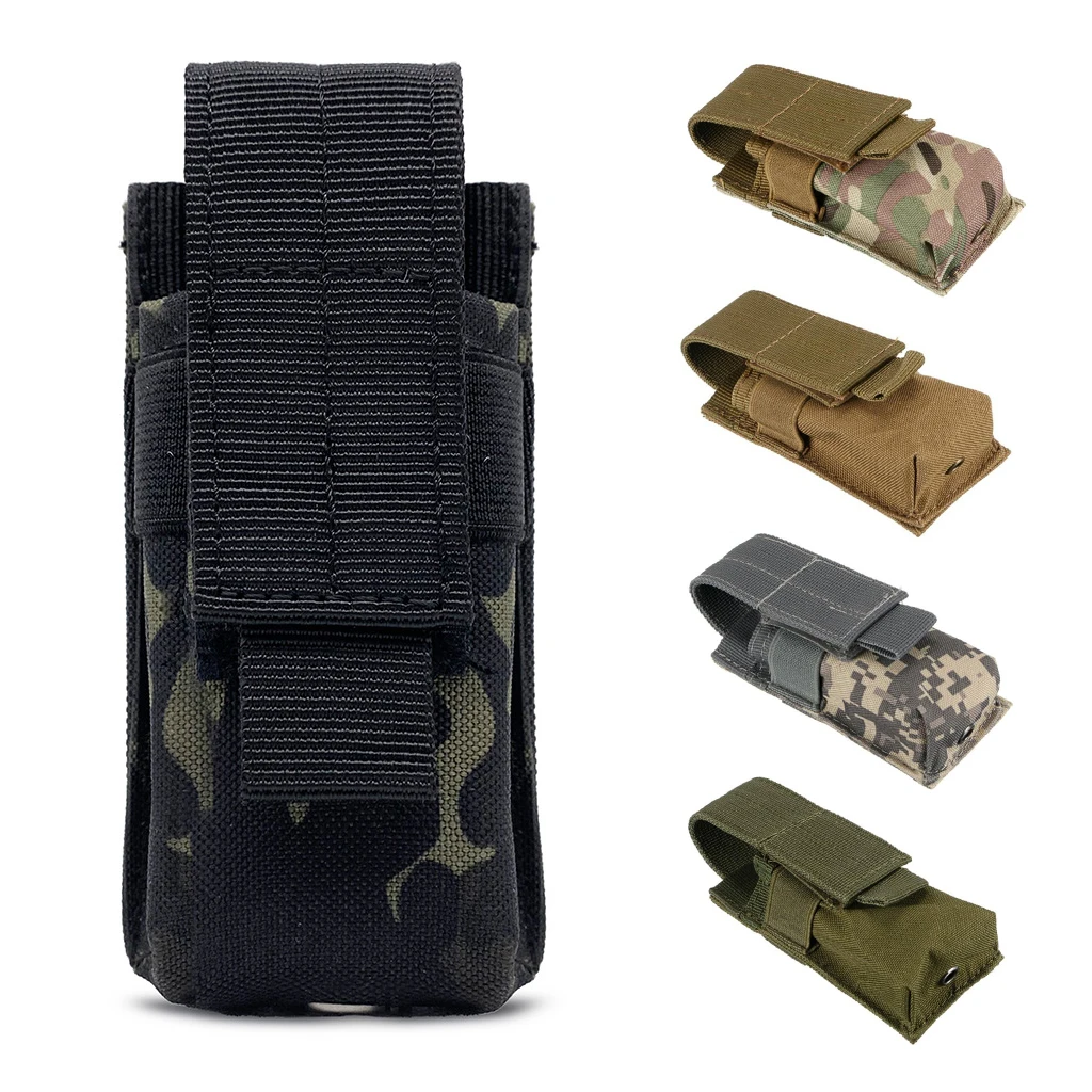 Funda táctica MOLLE EDC para cuchillo y linterna de cintura
