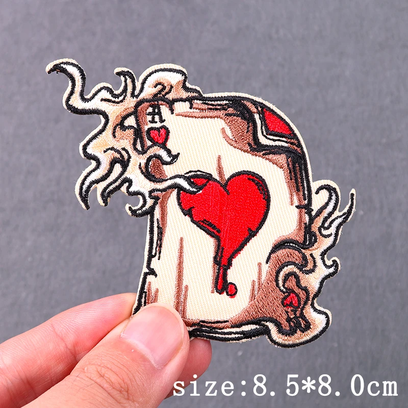 Parche bordado de Capricornio para planchar en la ropa, parches bordados de demonio, Hip Hop, Punk, costura de ropa, Fusible - imagen 5
