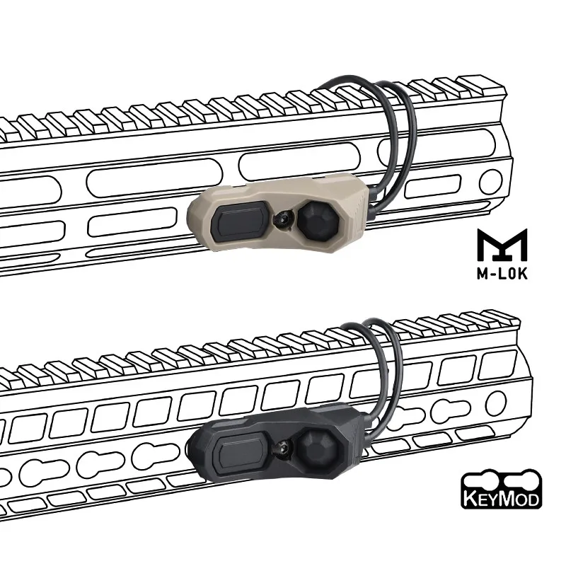 Airsoft AXON táctico, interruptor de botón remoto a presión de doble función, 20mm, Rail MLOK KEYMOD SF M300 M600, linterna láser de caza - imagen 4