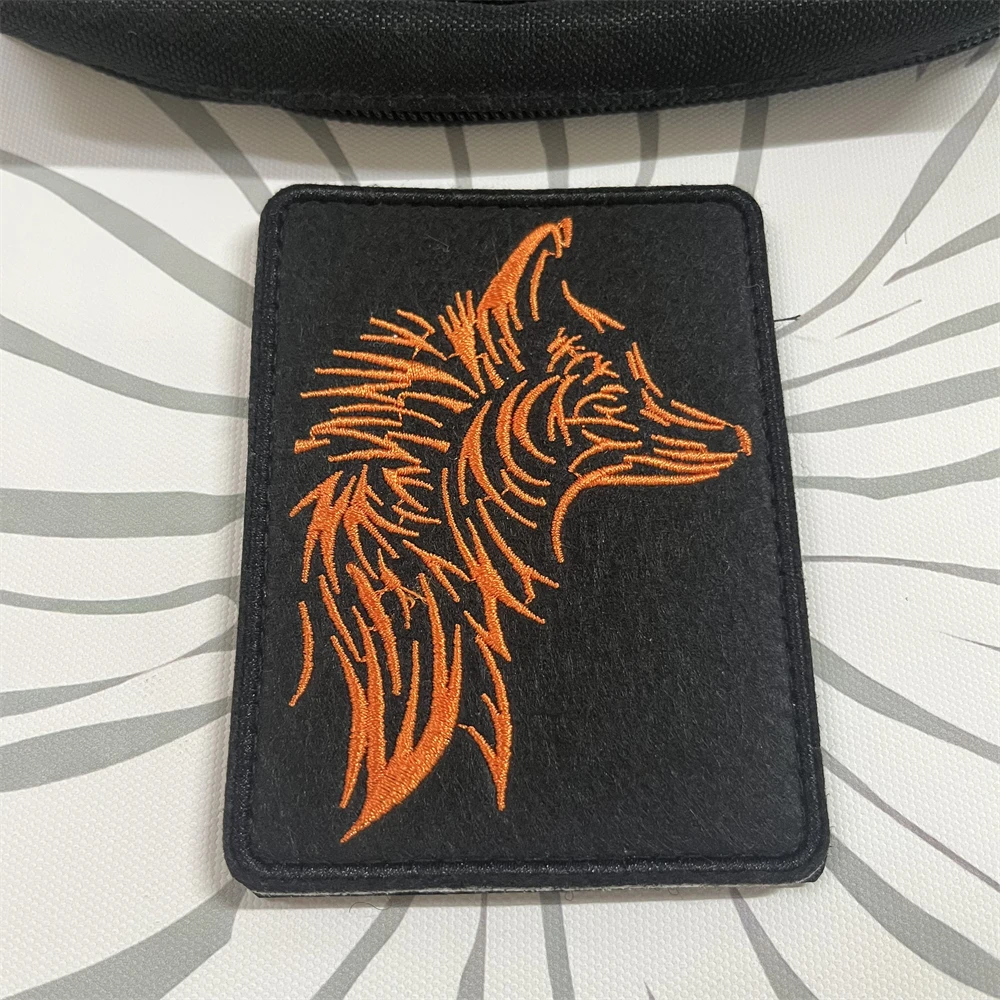 Parche táctico Fox Morale, parches bordados con gancho y bucle para ropa, brazalete militar, pegatina para mochila - imagen 3