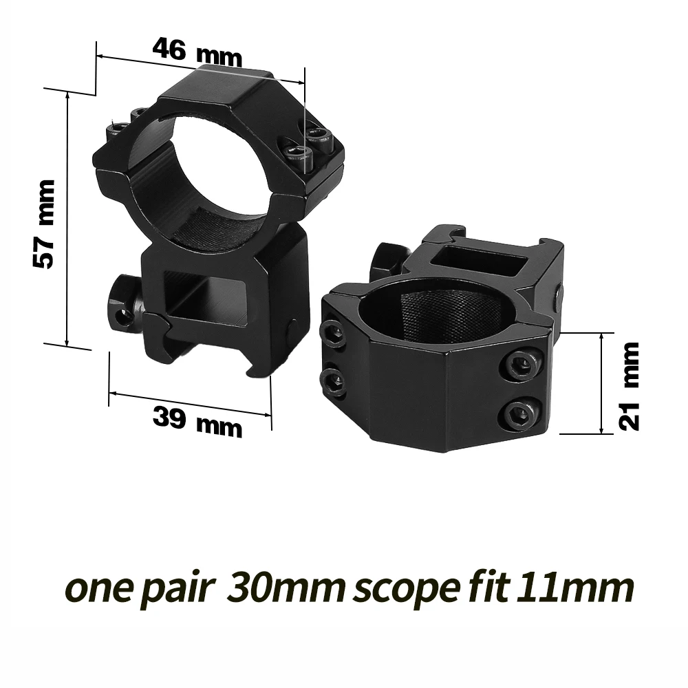 Anillo de montaje para mira telescópica de Rifle, Riel de cola de milano de 30mm/25,4mm, 11mm/20mm, perfil alto y bajo, montaje de caza - imagen 2
