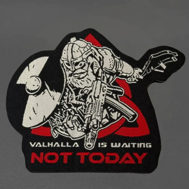 Parche con estampado de Chevron "Valhalla", chaleco táctico, insignia de moral con gancho y bucle, pegatinas para mochila militar, parches para brazalete para ropa - imagen 2