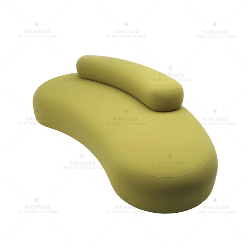Sofá de tela ligero de lujo para sala de estar, pequeño apartamento, sofá de arco, muebles de diseño nórdico, combinación de sofá - imagen 4