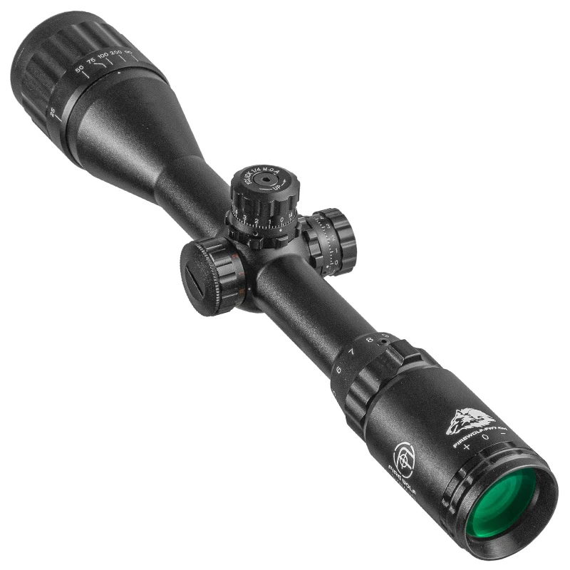 FIRE WOLF 3-9X40 AOL Mil Dot retícula iluminada mira telescópica compacta torretas bloqueables óptica táctica alcance de distancia - imagen 4