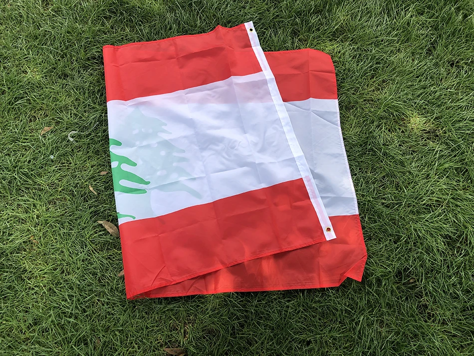 BANDERA DE SKY, envío gratis, bandera Lubnan de la República del Líbano de 3x5 pies, bandera de poliéster colgante para interiores y exteriores de 90x150cm - imagen 5